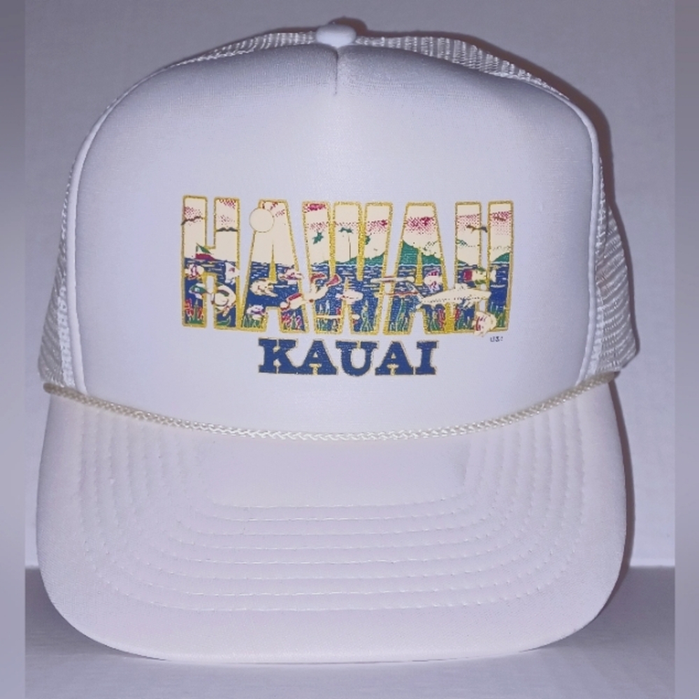 White Hawaii Kauai Trucker Hat